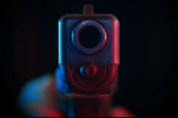Pistol aimed at point blank range - Photo, Image