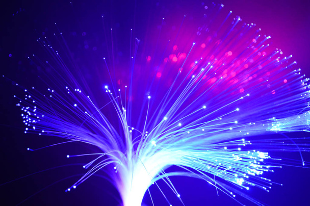 Abstract Internet technology fiber optic background - Photo, Image