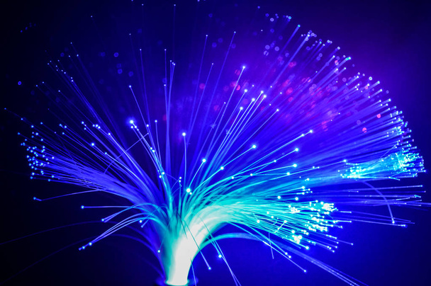 Abstract Internet technology fiber optic background - Photo, Image
