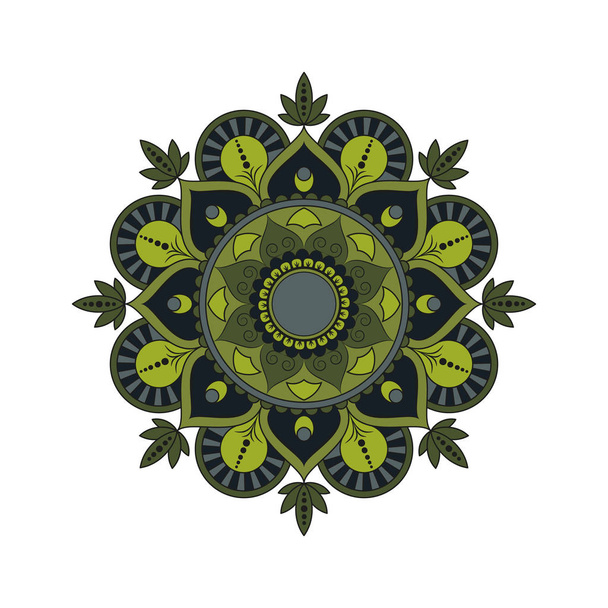 Virág Mandala. Vintage díszítő elemek. Keleti minta, v - Vektor, kép