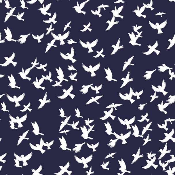 vector seamless pattern with birds - ベクター画像
