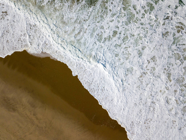 DRONY pohled na nádherné portugalské pláži Costa Nova do Prado, Aveiro - Fotografie, Obrázek