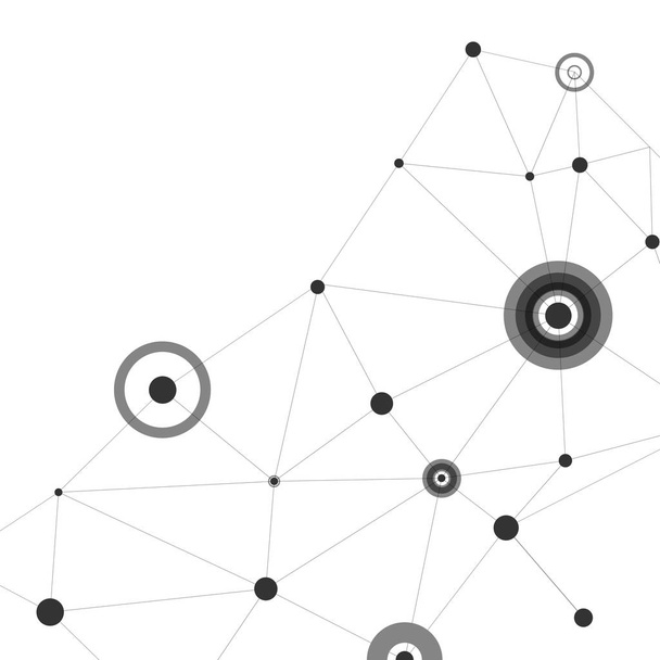 抽象的なベクトル ネットワーク接続構造 - ベクター画像