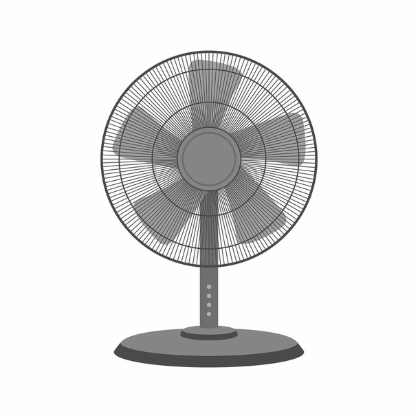Black Table fan isolated on white background - Vector, Image