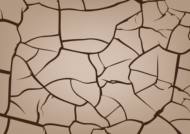 Cracked earth background, vector texture - Vector, Image