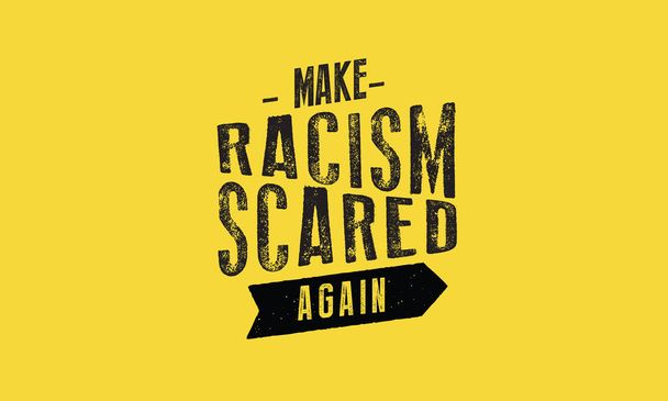 racisme weer bang maken  - Vector, afbeelding