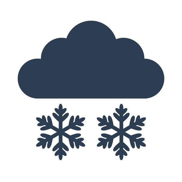 Schnee-Symbol auf weißem Hintergrund. - Vektor, Bild
