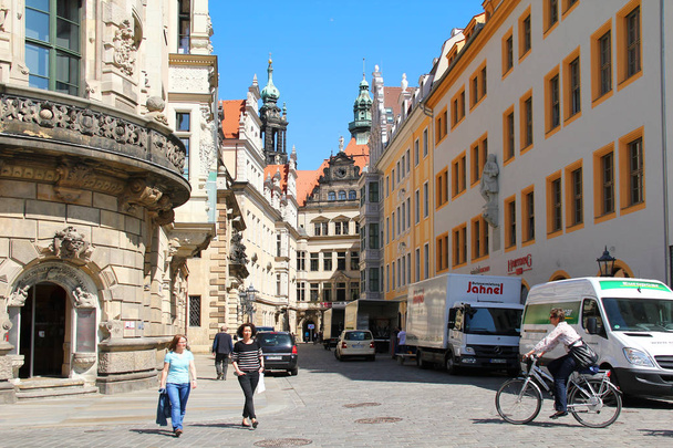 Schlossstrasse Street, Dresden - 写真・画像