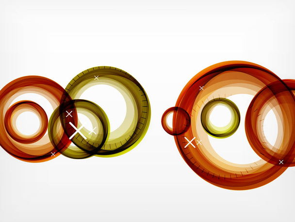 Cercles abstraits volants, arrière-plan géométrique vectoriel, bulles d'air de couleur, modèle de bannière Web, fond ou éléments de présentation d'entreprise ou de technologie
 - Vecteur, image