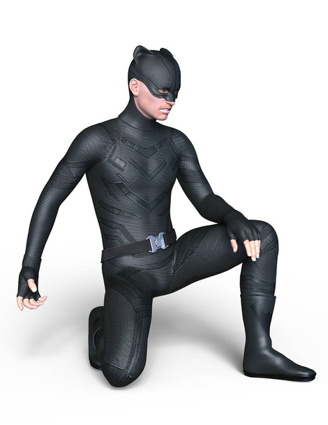 Super hero/ 3D CG rendering of a super hero. - Zdjęcie, obraz