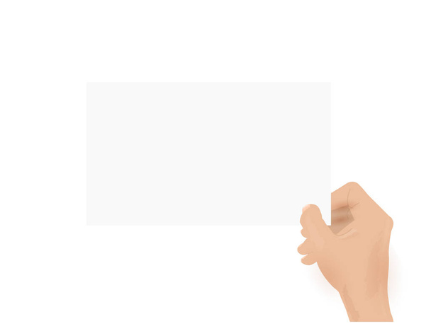 Hand Holding kaart illustratie - Vector, afbeelding