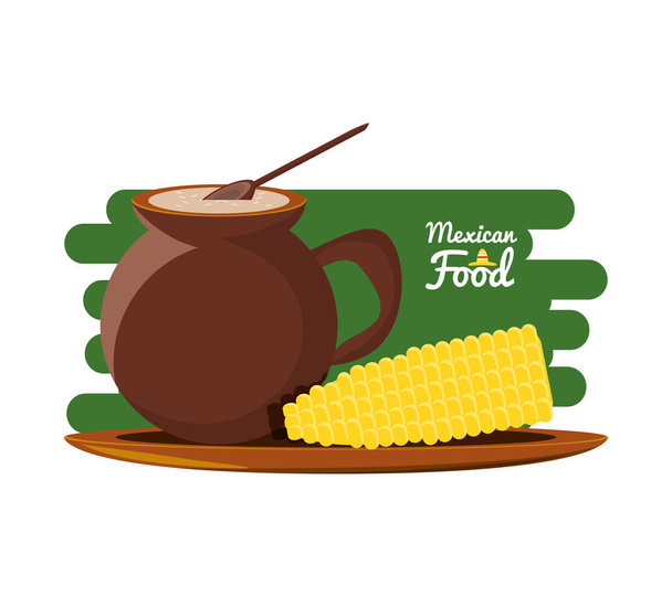 mexické tradiční jídlo s kukuřicí  - Vektor, obrázek