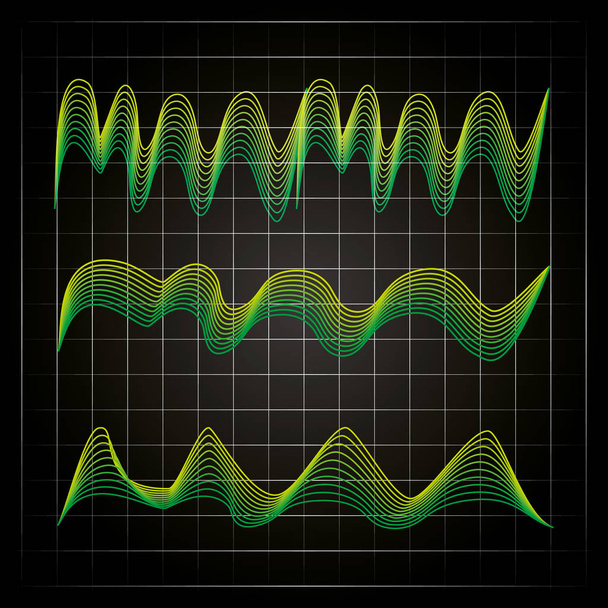 Diseño de ondas sonoras
  - Vector, imagen