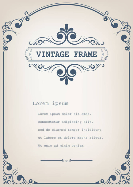 Vintage frame - Vector, afbeelding