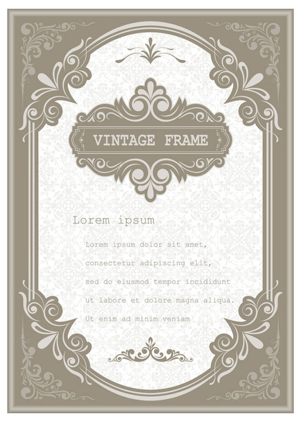 vintage frame - Vector, Image