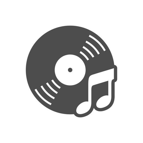 Audio CD musiikki Yksinkertainen kuvake suunnittelu
 - Vektori, kuva
