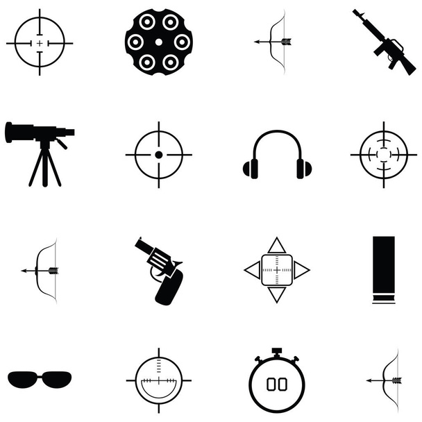 conjunto de iconos de rango de disparo
 - Vector, Imagen