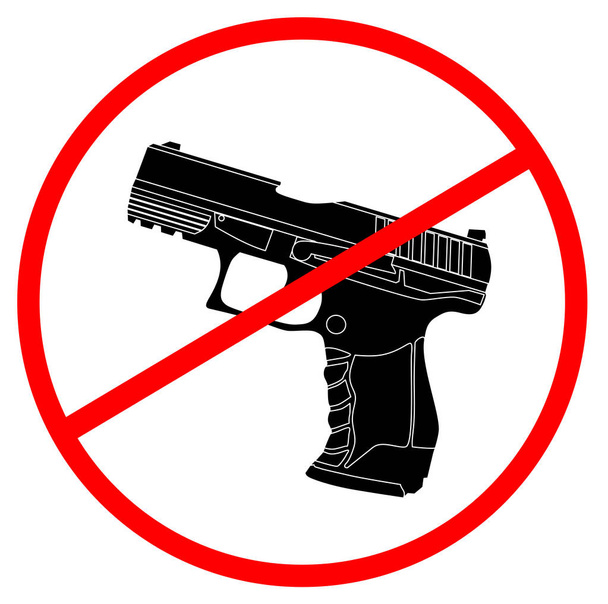 Sign with both handgun banned vector eps 10 - Vector, Image