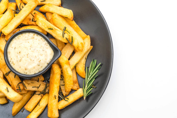 french fries with sauce - Zdjęcie, obraz
