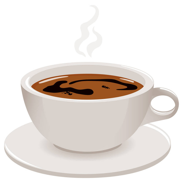 Cup of Greek or Turkish coffee - Vector, Image