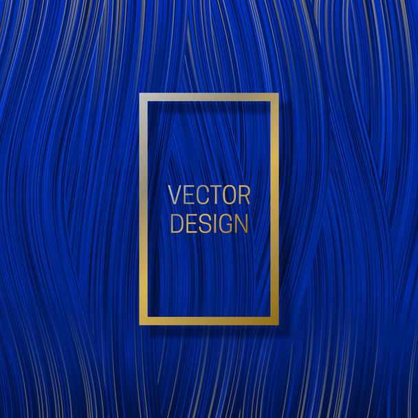 Rechthoekig frame op verzadigde blauwe achtergrond. Trendy verpakking ontwerp of cover sjabloon. - Vector, afbeelding