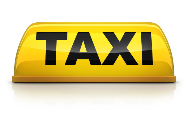 Yellow taxi sign - Photo, Image