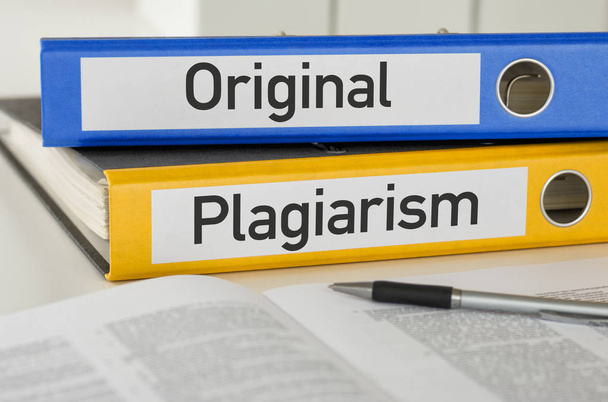Folders with the label Original and Plagiarism - Photo, Image
