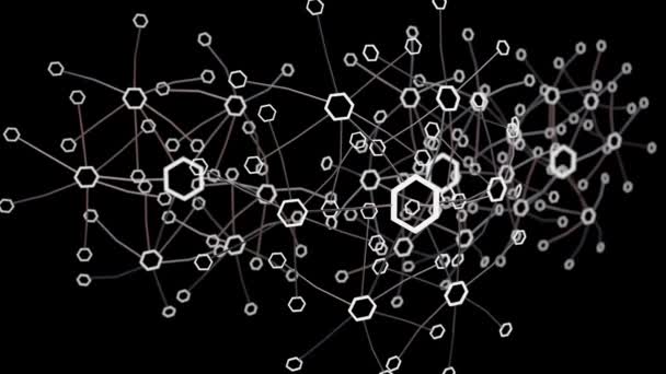 Blockchain concetto di rete. rendering 3d contenente maschera
 - Filmati, video