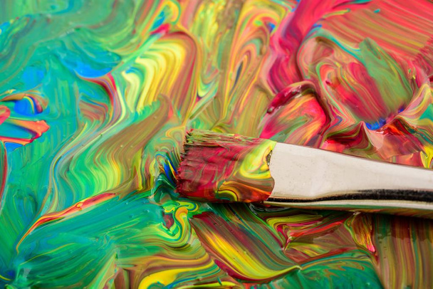 water color background with brush - Φωτογραφία, εικόνα