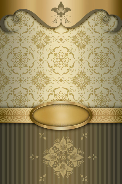 Luxury vintage background with decorative frame. - Zdjęcie, obraz