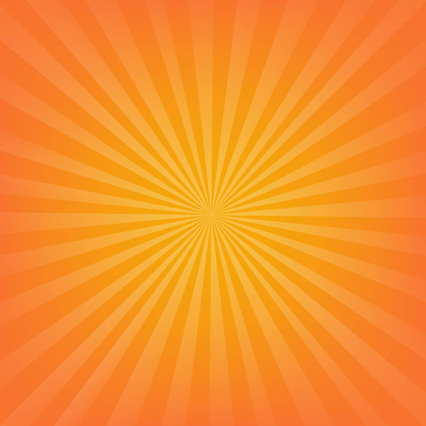 Orange Sunburst Background With Gradient Mesh, Vector Illustration - Vector, Image
