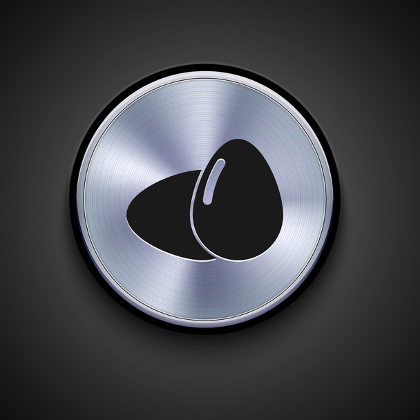 vector metal icon on gray background. Eps10 - Vector, afbeelding