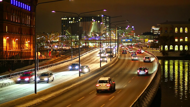 μεταφορά κυκλοφορίας στη Στοκχόλμη, Σουηδία - Πλάνα, βίντεο