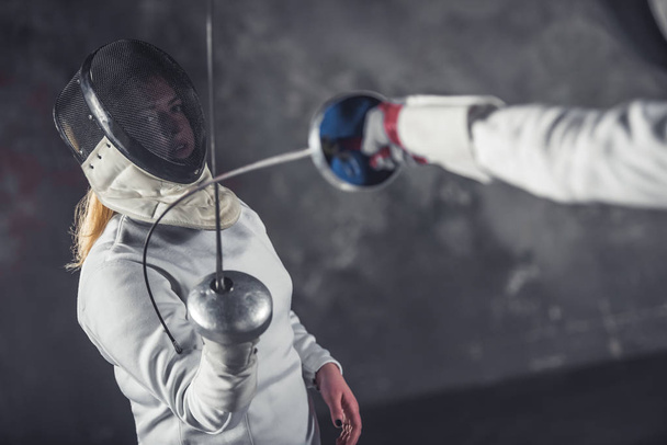 Two women fencing - Photo, Image