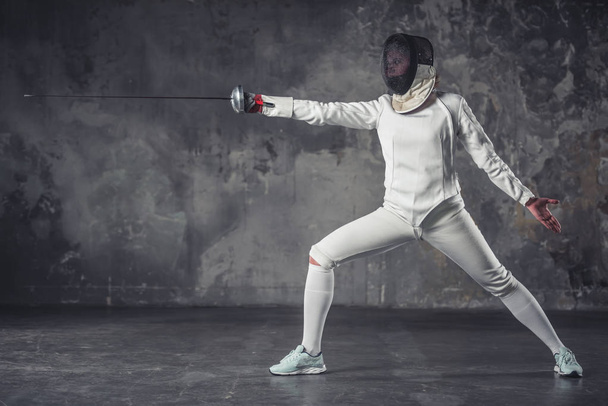 Woman is fencing - Photo, Image