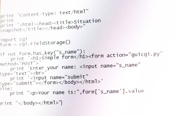 programação código tela abstrata do desenvolvedor de software, conceito de script de computador
  - Foto, Imagem