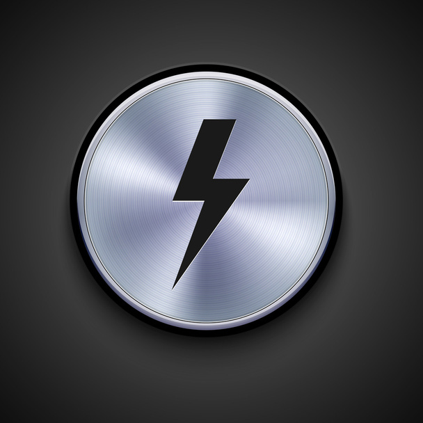 vector metal icon on gray background. Eps10 - Vetor, Imagem