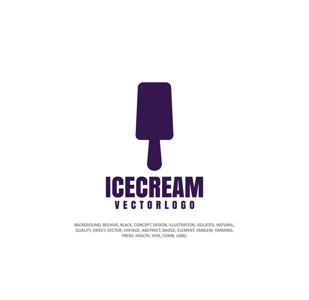 ice cream icons, object silhouette. Vector illustration - Vector, Image