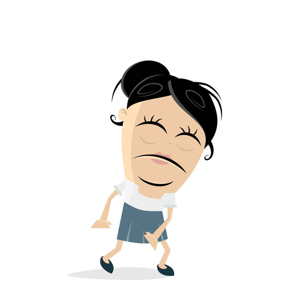 exhausted or tired businesswoman - Vector, Image