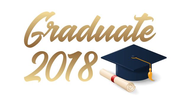 Modèle d'affiche de graduation 2018
 - Vecteur, image