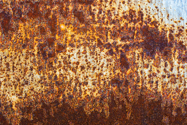 Vintage paslı gri demir duvar arka plan doku boya ve pas birçok katmanları ile - Fotoğraf, Görsel