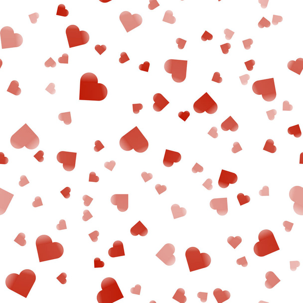 Hearts Colorful abstract seamless pattern. Overlapping colors.Seamless valentine pattern.Vector ilustration - Διάνυσμα, εικόνα