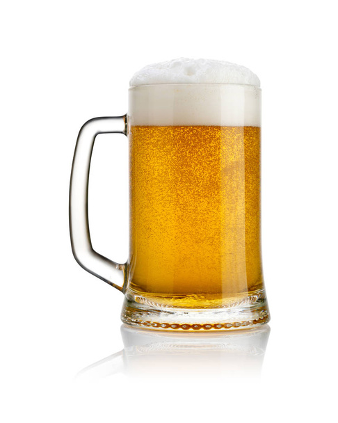 Büyük bardak bira odak resim - Fotoğraf, Görsel