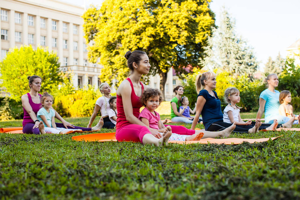 Yoga with children - Фото, зображення