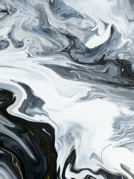 Fondo abstracto pintado a mano en blanco y negro
 - Foto, imagen