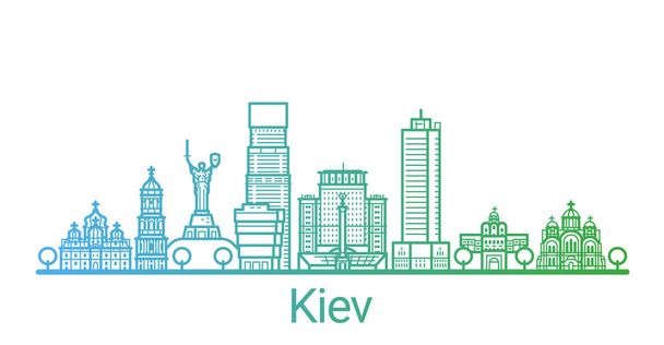 Colored line Kiev banner - Вектор, зображення