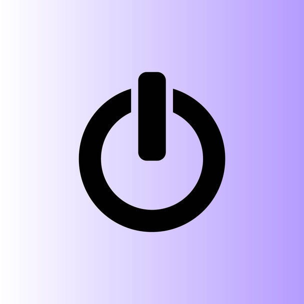 Ein / Aus-Schalter-Symbol, Power-Zeichen-Vektor-Illustration - Vektor, Bild