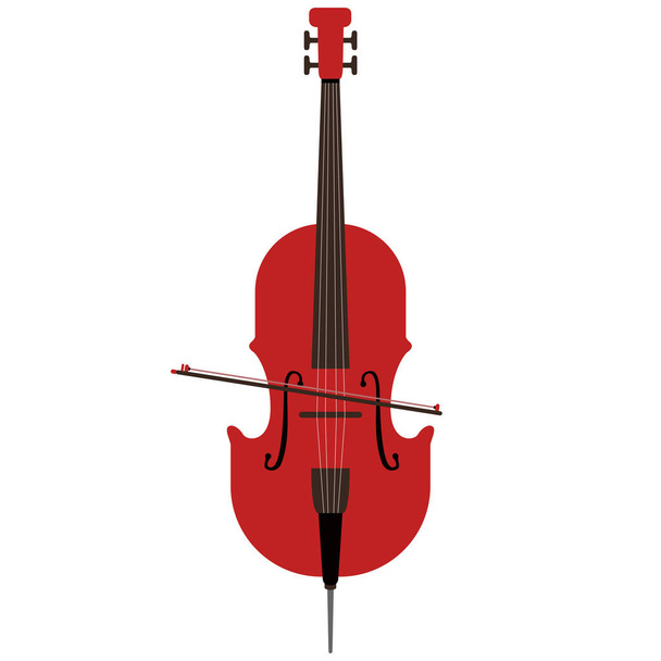 Isolated cello icon. Musical instrument - Vetor, Imagem