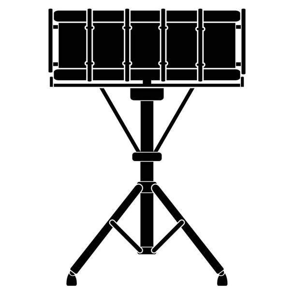 Isolated drum icon. Musical instrument - Vektor, Bild