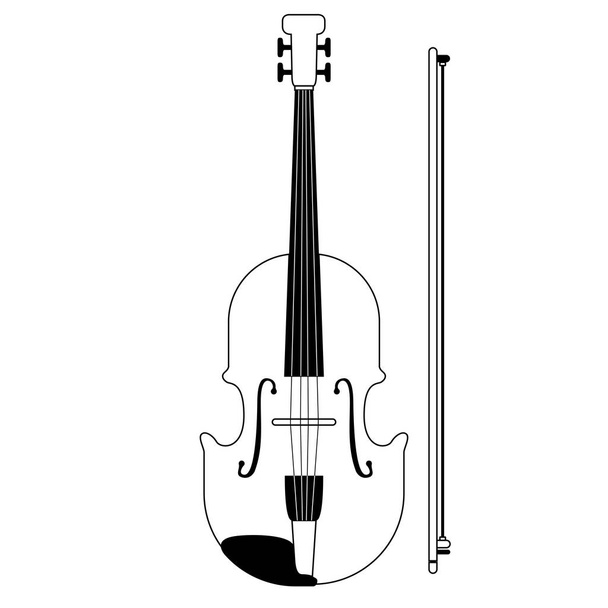 Isolated violin icon. Musical instrument - Vetor, Imagem